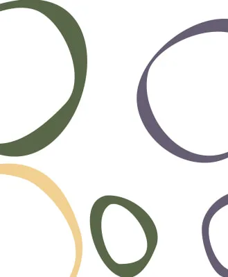 Close up of the Hand Drawn Color Outlined Circles Any Occasion A6 Greeting Card