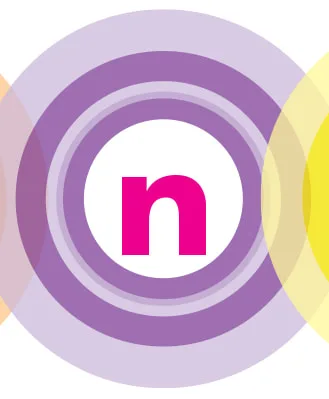 Close up of the Colorful Concentric Circles Thank You Card