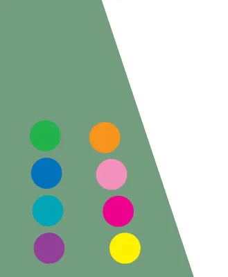 Close up of the Three Triangular Christmas Trees with Colorful Circular Lights Greeting Card